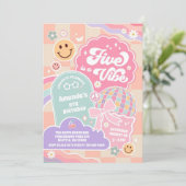 Fünf ist eine Stimmung Cloud Regenbogen Disco 5. G Einladung (Stehend Vorderseite)