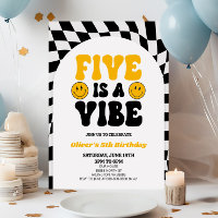 Fünf ist eine Vibe Retro 5. Geburtstagsparty