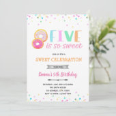Fünf ist so eine süße Eis-Einladung Einladung (Stehend Vorderseite)