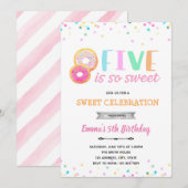 Fünf ist so eine süße Eis-Einladung Einladung (Vorne/Hinten)