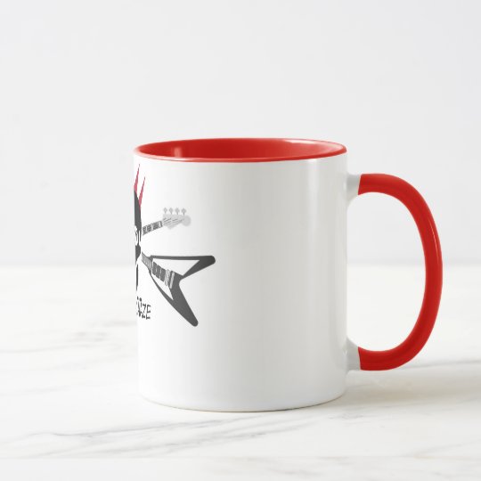 Fünf Kääze Tasse mit farbigem Rand