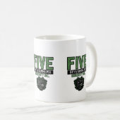 Fünf Kaffee-Tasse Kaffeetasse (VorderseiteRechts)