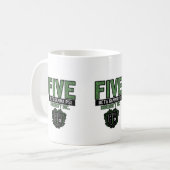 Fünf Kaffee-Tasse Kaffeetasse (Vorderseite Links)