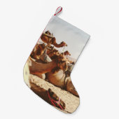 FÜNF KAMEL AUF FELD KLEINER WEIHNACHTSSTRUMPF (Vorderansicht (hängend))