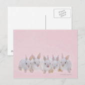 Fünf Kaninchen 2 Postkarte (Vorne/Hinten)