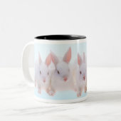Fünf Kaninchen Zweifarbige Tasse (Vorderseite Links)