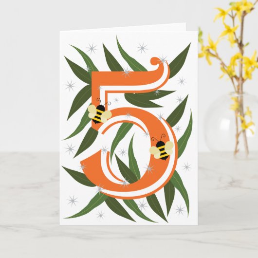 Fünf Karte (Gelbe Blume)