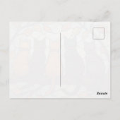Fünf Katzen auf einem Baumzweig im Buntglasstil Postkarte (Rückseite)