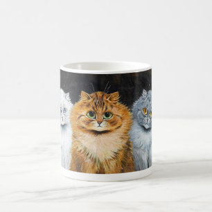 Fünf Katzen, Louis Wain Kaffeetasse