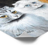 Fünf Katzen, Louis Wain Poster (Ecke)