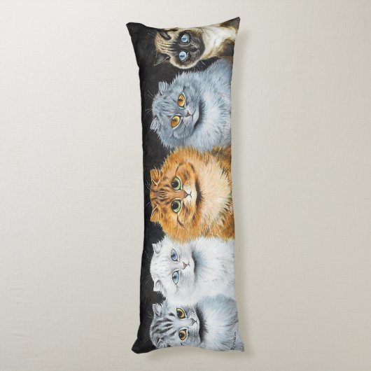 Fünf Katzen, Louis Wain Seitenschläferkissen (Rückseite (Vertikal))