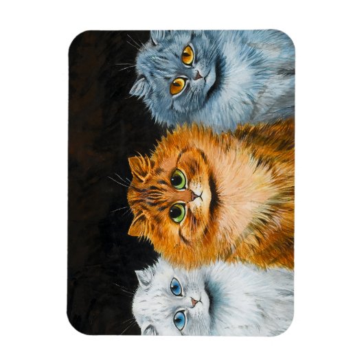 Fünf Katzen von Louis Wain Magnet (Vertikal)