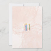 Fünf Kerzen Kinder 5. Geburtstagsparty Einladung (Rückseite)