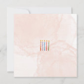 Fünf Kerzen Kinder 5. Geburtstagsparty Einladung (Rückseite)