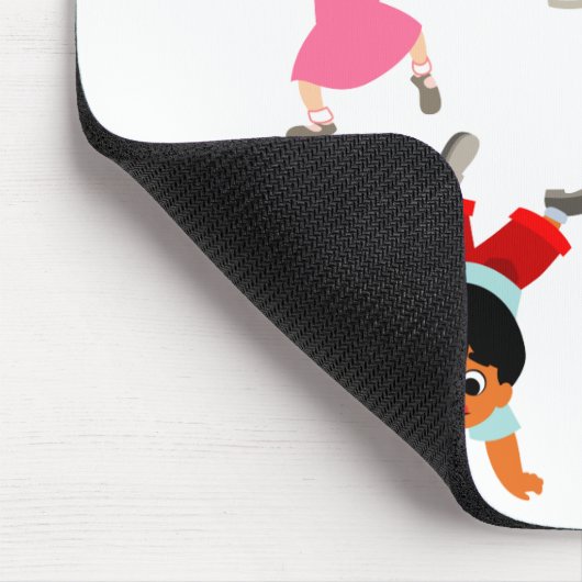 Fünf Kinder Cartoon Mousepad (Ecke)