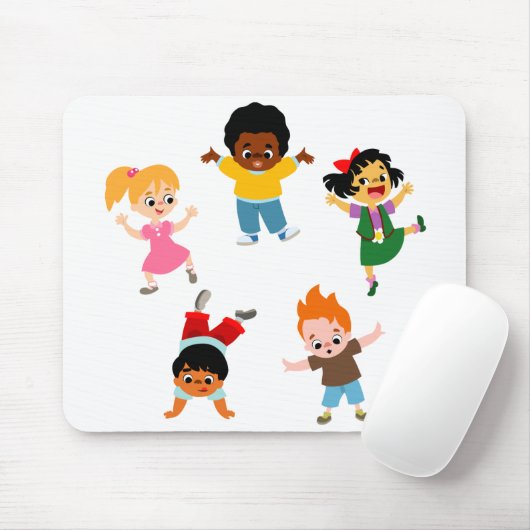 Fünf Kinder Cartoon Mousepad (Mit Mouse)