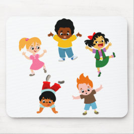 Fünf Kinder Cartoon Mousepad