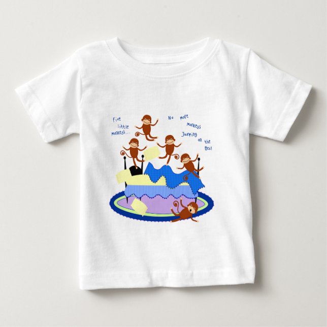 fünf kleine Affen Baby T-shirt (Vorderseite)