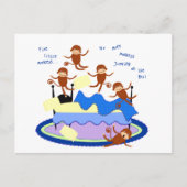 fünf kleine Affen Postkarte (Vorderseite)