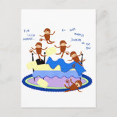 fünf kleine Affen Postkarte (Vorderseite)