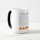 Fünf kleine Kürbis Halloween-Gedicht Verwandlungstasse (Vorderseite Links)