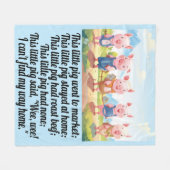 Fünf kleine Schweine - Kinderzimmer Rhyme Fleece B (Vorderseite (Horizontal))