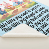 Fünf kleine Schweine - Kinderzimmer Rhyme Sherpa B Sherpadecke (3/4)