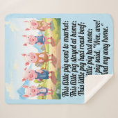 Fünf kleine Schweine - Kinderzimmer Rhyme Sherpa B Sherpadecke (Vorderseite (Horizontal))