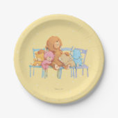 Fünf knuddelig und bunt betrifft Stühle Pappteller (Vorderseite)