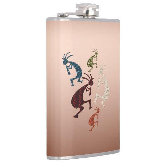 Fünf Kokopelli Flachmann (Rechts)
