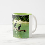 Fünf Kormorane Zweifarbige Tasse (VorderseiteRechts)