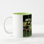 Fünf Kormorane Zweifarbige Tasse (Links)
