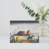 Fünf Kühe -George Bellows Gemälde Postkarte (Stehend Vorderseite)