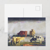 Fünf Kühe -George Bellows Gemälde Postkarte (Vorne/Hinten)