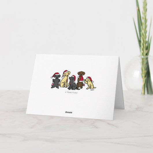 Fünf Labradors Weihnachten (Rückseite)