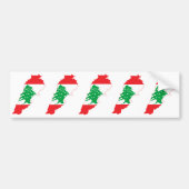 FÜNF Libanon Flag Map Autoaufkleber (Vorne)