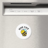 Fünf lustige High Five Bee Pun Magnet (In Situ (Geschirrspüler))