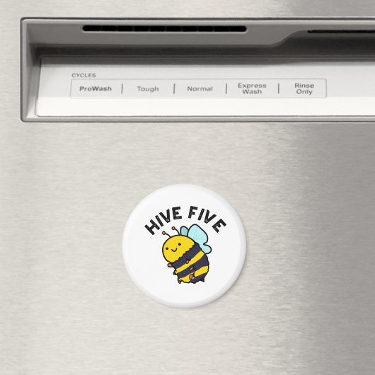 Fünf lustige High Five Bee Pun Magnet (In Situ (Geschirrspüler))
