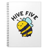 Fünf lustige High Five Bee PUn Notizblock (Vorderseite)