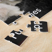 Fünf maltesische Welpen auf einem Puzzlespiel Puzzle (Seite)