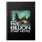 Fünf-Milliarden-Sterne-Hotel-Camping Notizblock (Vorderseite)