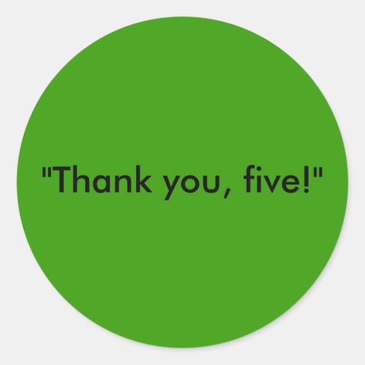 Fünf Minuten für den Sticker (Vorderseite)