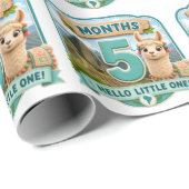 Fünf Monate kleine Abenteuer Meilenstein Geschenkpapier (Rolleneckpunkt)