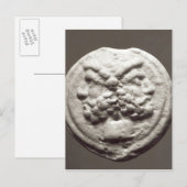Fünf Münzen, die Janus, Jupiter darstellen Postkarte (Vorne/Hinten)