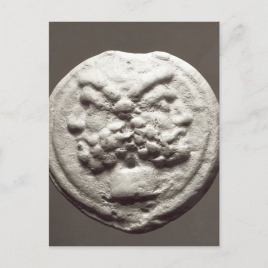Fünf Münzen, die Janus, Jupiter darstellen Postkarte (Vorderseite)
