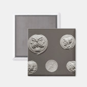 Fünf Münzen Magnet (Vorderseite/Rückseite)