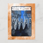 Fünf Münzen Postkarte (Vorderseite)