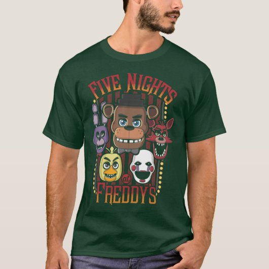 Fünf Nächte In Freddys Pizzeria MultiCharacter T-Shirt (Vorderseite)
