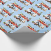Fünf Niedliche Hunde Weihnachts-Weihnachtsgeschenk Geschenkpapier (Ecke)