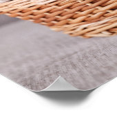 Fünf niedliche Welpen in einem Korb Poster (Ecke)